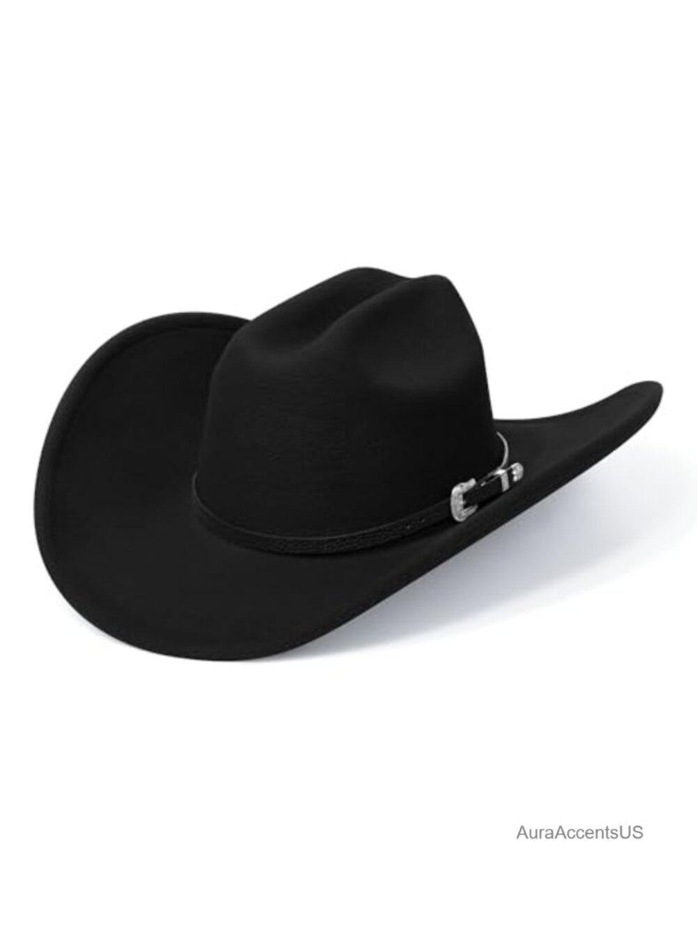Wide Brim Felt Western Cowboy Hat Adjustable Unisex